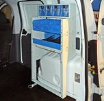03_Ripiani con contenitori e cassetti trasparenti per Fiorino a Trofarello da Syncro System